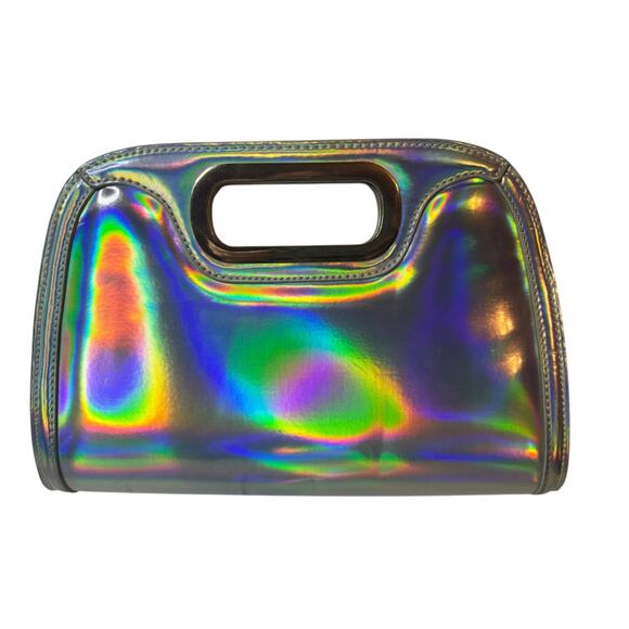 Melie Bianco Holographic Top Handle Purse - Picture 1 of 9